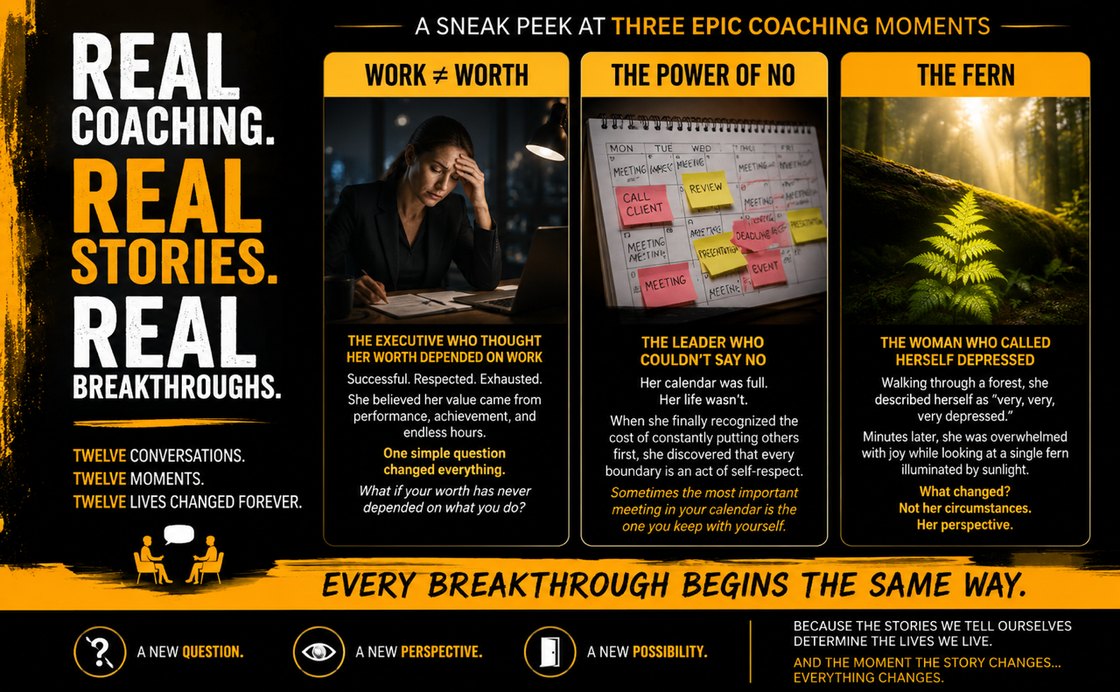 Amazon A+ Content panel — Real Coaching, Real Stories, You Are Not Stuck